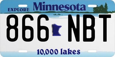 MN license plate 866NBT