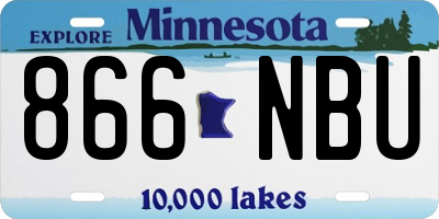 MN license plate 866NBU