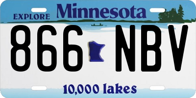 MN license plate 866NBV