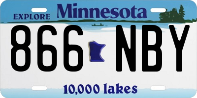 MN license plate 866NBY