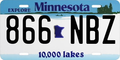 MN license plate 866NBZ