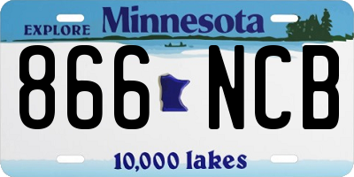 MN license plate 866NCB