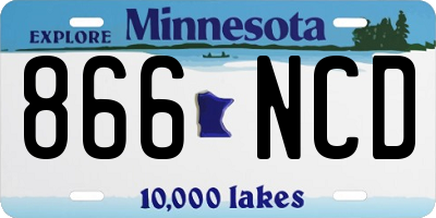 MN license plate 866NCD