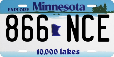 MN license plate 866NCE