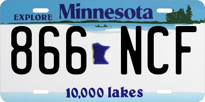 MN license plate 866NCF