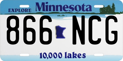 MN license plate 866NCG