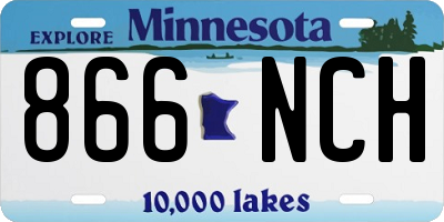 MN license plate 866NCH