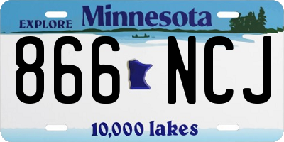 MN license plate 866NCJ
