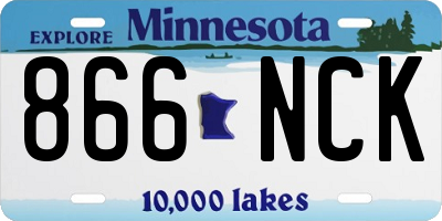 MN license plate 866NCK