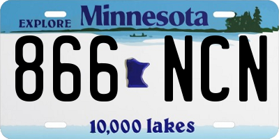 MN license plate 866NCN
