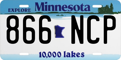 MN license plate 866NCP