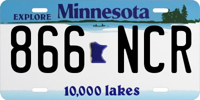 MN license plate 866NCR