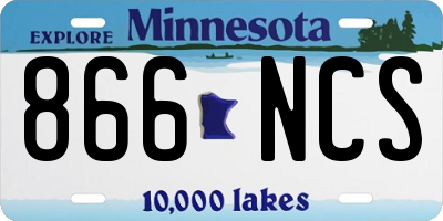 MN license plate 866NCS