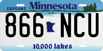 MN license plate 866NCU