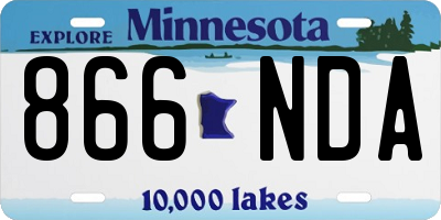 MN license plate 866NDA