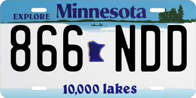 MN license plate 866NDD