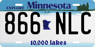 MN license plate 866NLC