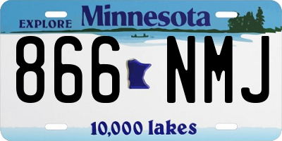 MN license plate 866NMJ