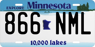 MN license plate 866NML