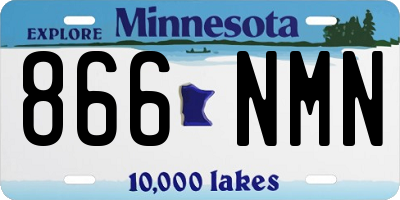 MN license plate 866NMN