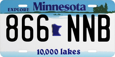 MN license plate 866NNB