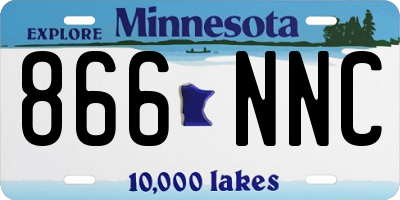 MN license plate 866NNC