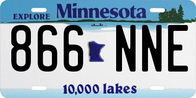 MN license plate 866NNE