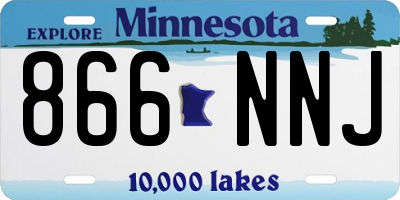 MN license plate 866NNJ