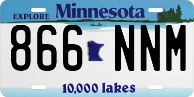MN license plate 866NNM