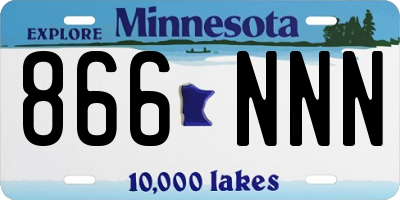MN license plate 866NNN