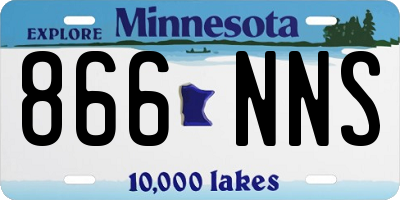 MN license plate 866NNS