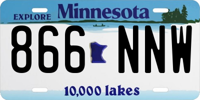 MN license plate 866NNW
