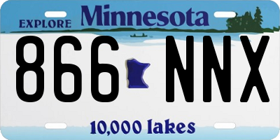 MN license plate 866NNX