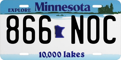 MN license plate 866NOC