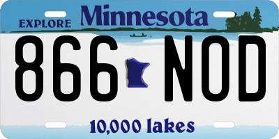 MN license plate 866NOD