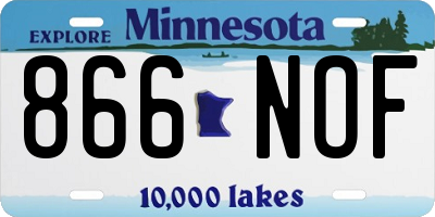 MN license plate 866NOF