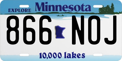 MN license plate 866NOJ