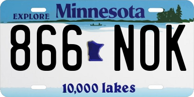 MN license plate 866NOK