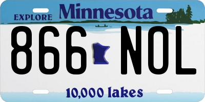 MN license plate 866NOL