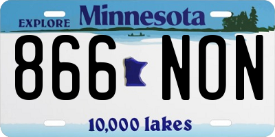 MN license plate 866NON