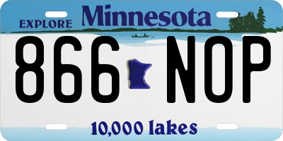 MN license plate 866NOP