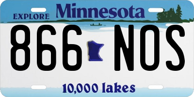 MN license plate 866NOS
