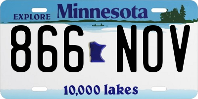 MN license plate 866NOV