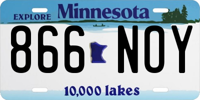 MN license plate 866NOY