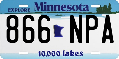MN license plate 866NPA