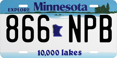 MN license plate 866NPB