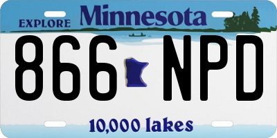 MN license plate 866NPD
