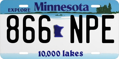 MN license plate 866NPE