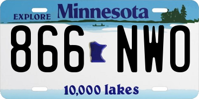 MN license plate 866NWO