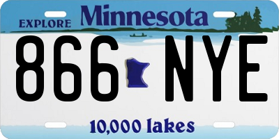 MN license plate 866NYE